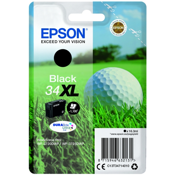 Epson C 13 T 34714010 34XL Tinte Black