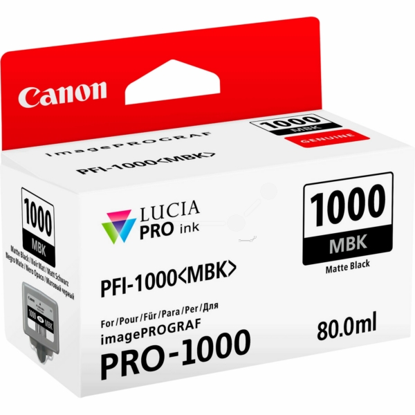 Canon 0545 C 001 PFI-1000 MBK Tinte Matte Black