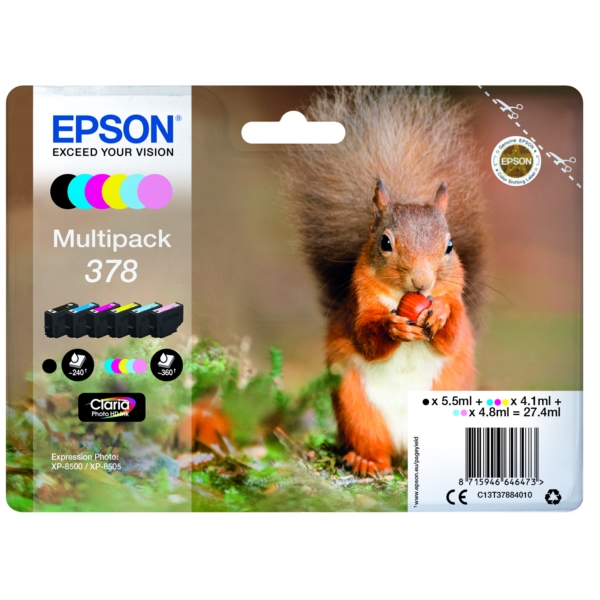 Epson C 13 T 37884010 378 Tinte CMYK + PC + PM VE 6