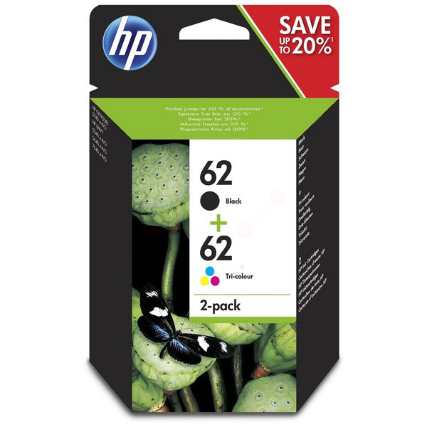 HP N9J71AE 62 Tinte Black + Color VE 2