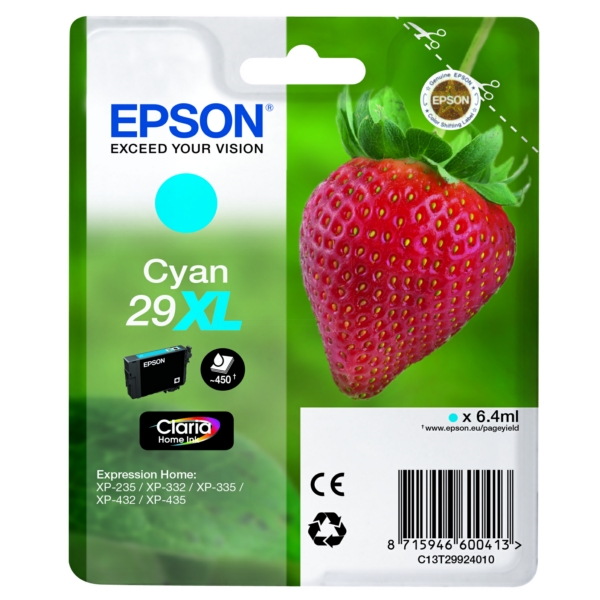 Epson C 13 T 29924010 29XL Tinte Cyan