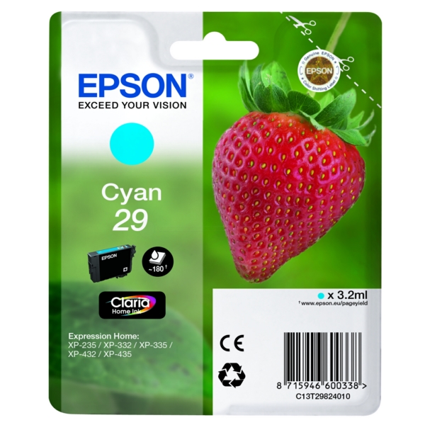 Epson C 13 T 29824010 29 Tinte Cyan