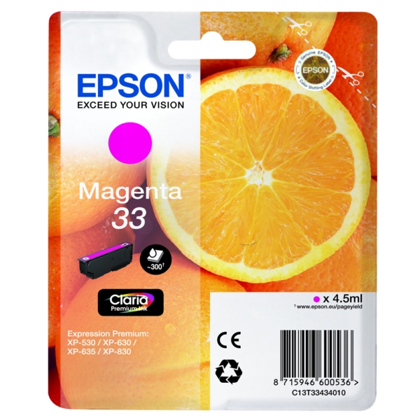 Epson C 13 T 33434012 33 Tinte Magenta