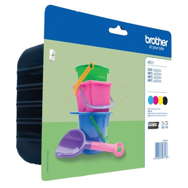 Brother LC-221 VAL BP Tinte CMYK VE 4