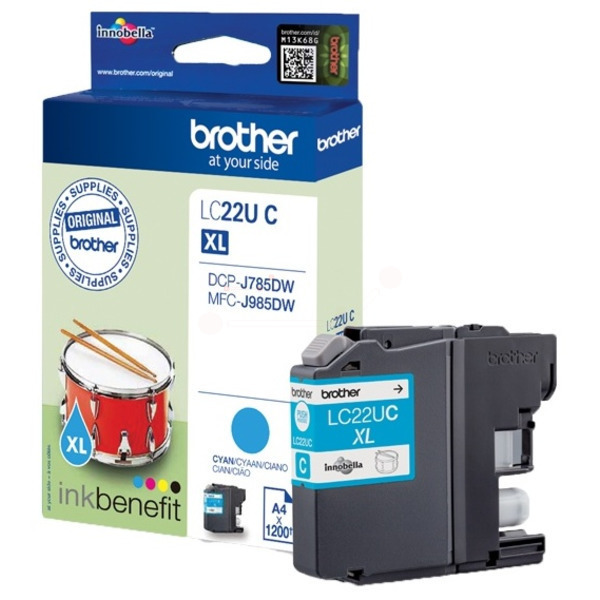 Brother LC-22 UC Tinte Cyan