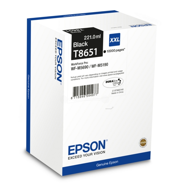 Epson C 13 T 865140 T8651 Tinte Black
