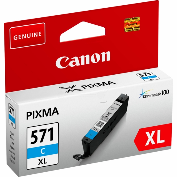 Canon 0332 C 001 CLI-571 CXL Tinte Cyan