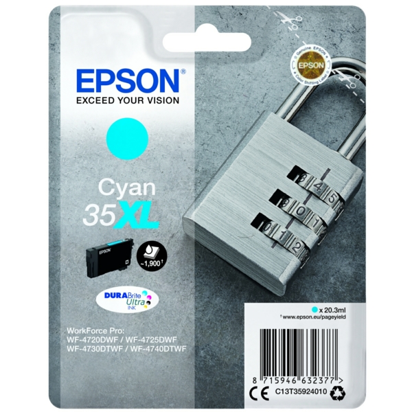Epson C 13 T 35924010 35XL Tinte Cyan