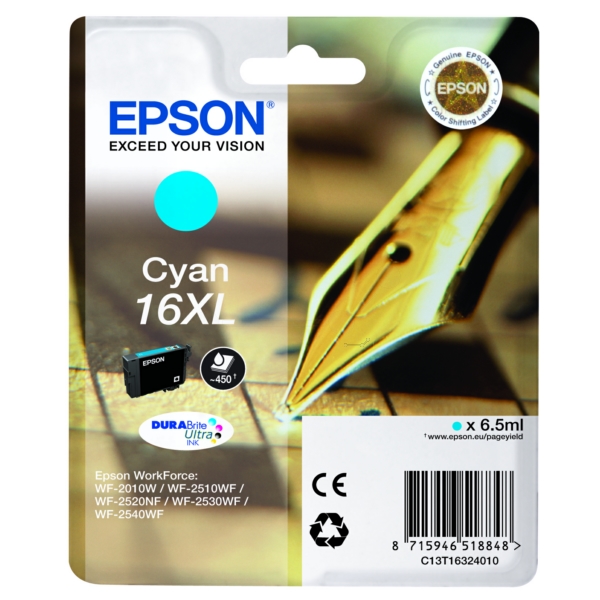 Epson C 13 T 16324012 16XL Tinte Cyan