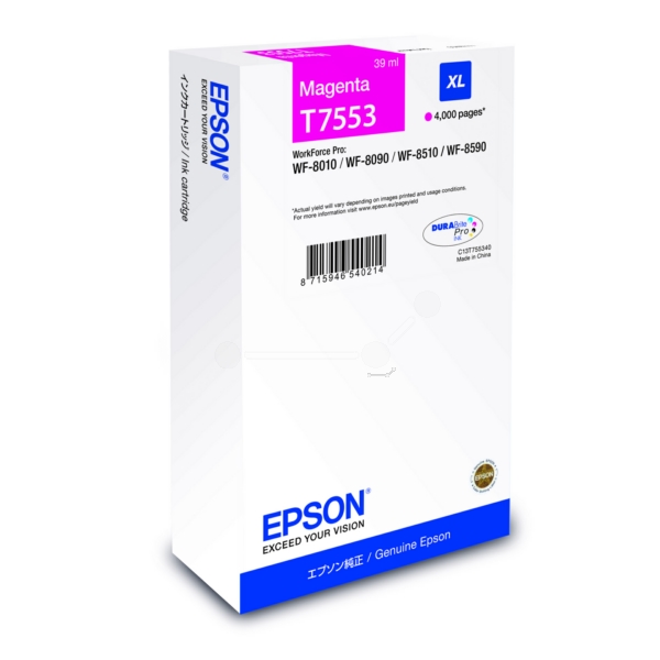 Epson C 13 T 755340 T7553 Tinte Magenta
