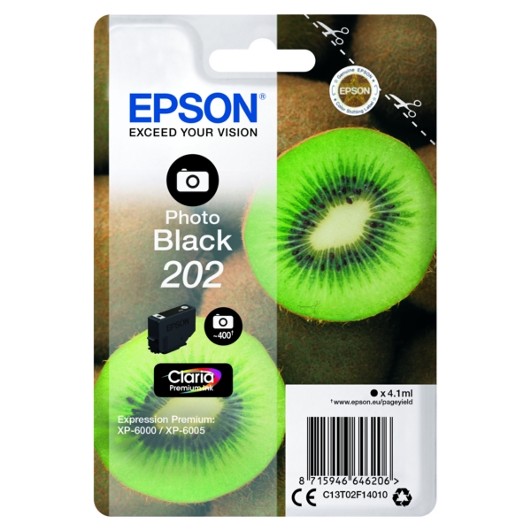 Epson C 13 T 02F14010 202 Tinte Photo Black