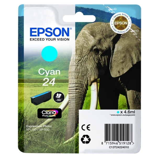 Epson C 13 T 24224012 24 Tinte Cyan