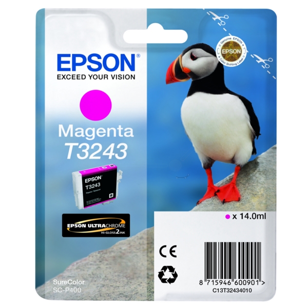 Epson C 13 T 32434010 T3243 Tinte Magenta