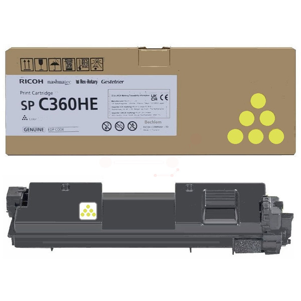 Ricoh 408187 SPC360HE Toner Yellow