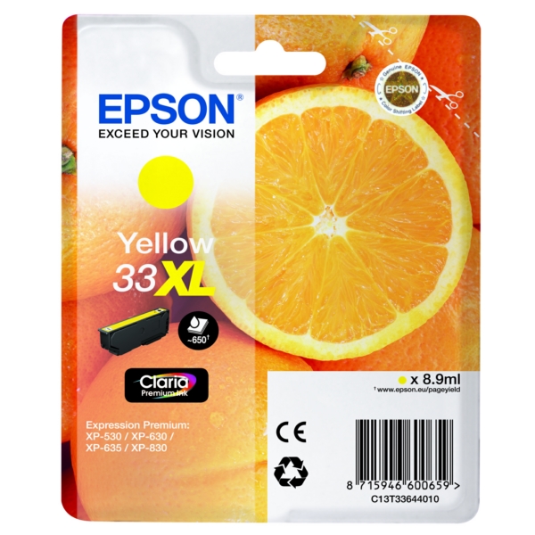 Epson C 13 T 33644012 33XL Tinte Yellow