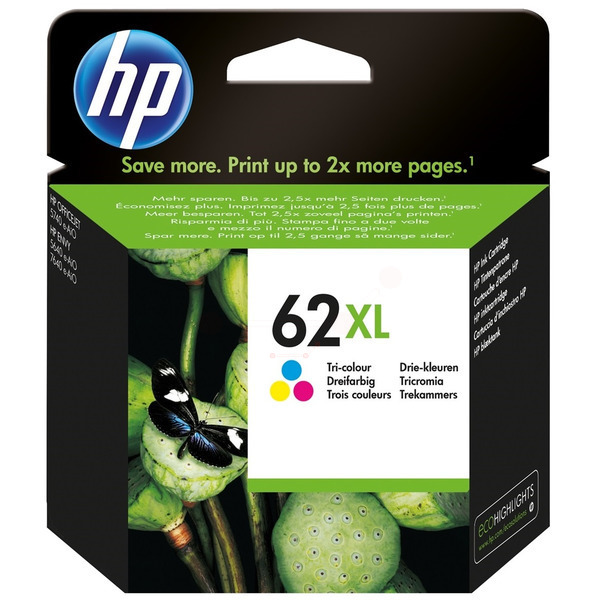 HP C2P07AE 62XL Tinte Color
