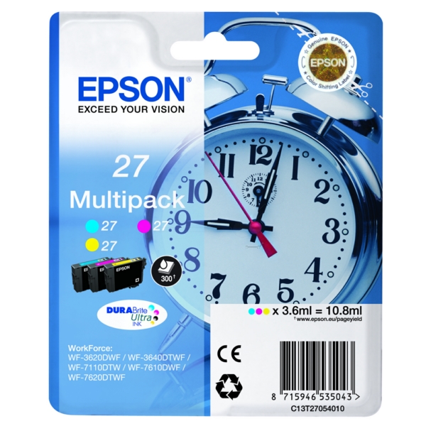 Epson C 13 T 27054012 27 Tinte CMY VE 3