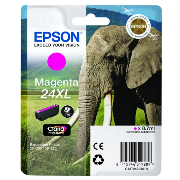 Epson C 13 T 24334012 24XL Tinte Magenta