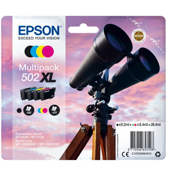 Epson C 13 T 02W64010 502XL Tinte CMYK VE 4