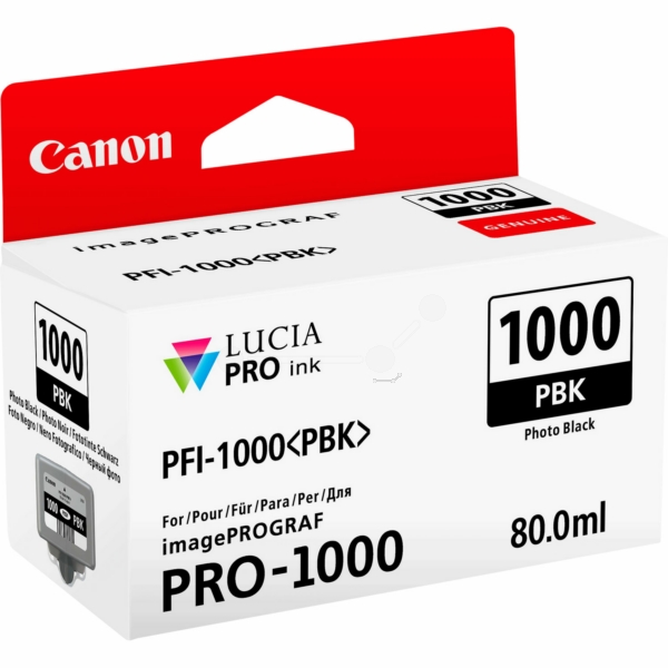 Canon 0546 C 001 PFI-1000 PBK Tinte Photo Black
