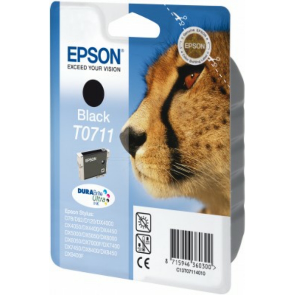 Epson C 13 T 07114012 T0711 Tinte Black