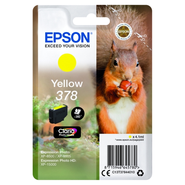 Epson C 13 T 37844010 378 Tinte Yellow