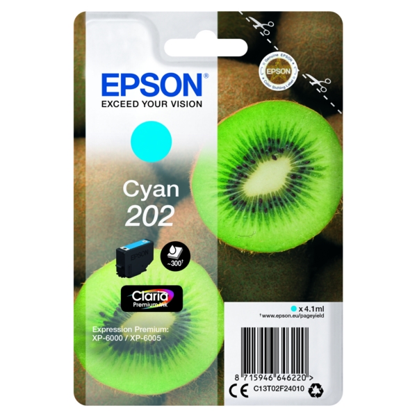 Epson C 13 T 02F24010 202 Tinte Cyan