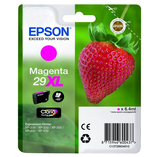 Epson C 13 T 29934012 29XL Tinte Magenta