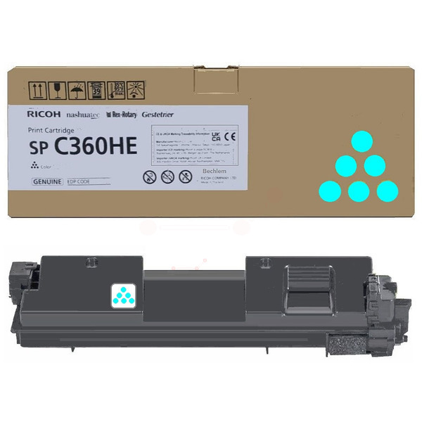 Ricoh 408185 SPC360HE Toner Cyan