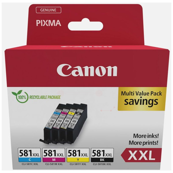 Canon 1998 C 005 CLI-581 XXL Tinte CMYK VE 4