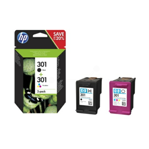 HP N9J72AE 301 Tinte Black + Color VE 2