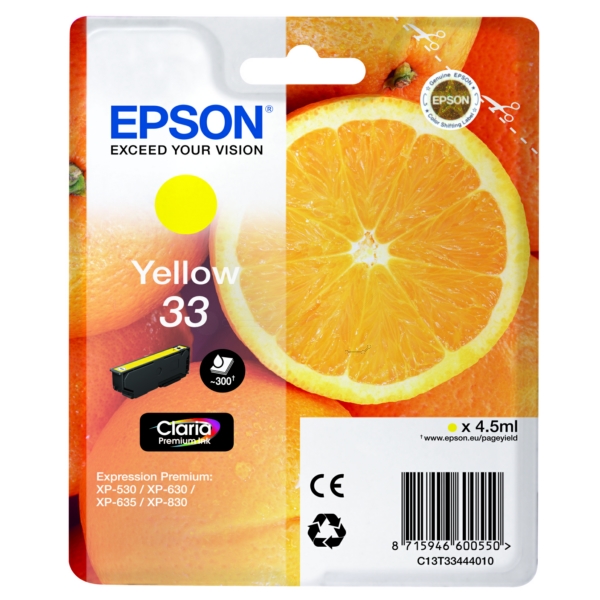 Epson C 13 T 33444012 33 Tinte Yellow