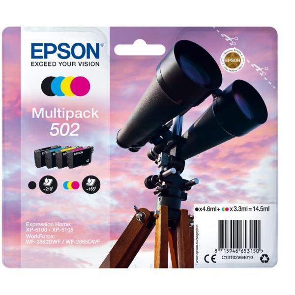 Epson C 13 T 02V64010 502 Tinte CMYK VE 4
