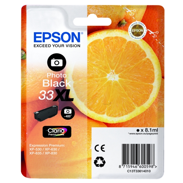 Epson C 13 T 33614012 33XL Tinte Photo Black