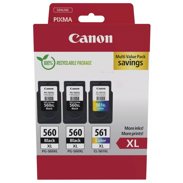 Canon 3712 C 009 PG-560XL+CL-561XL Tinte Black + Color VE 3