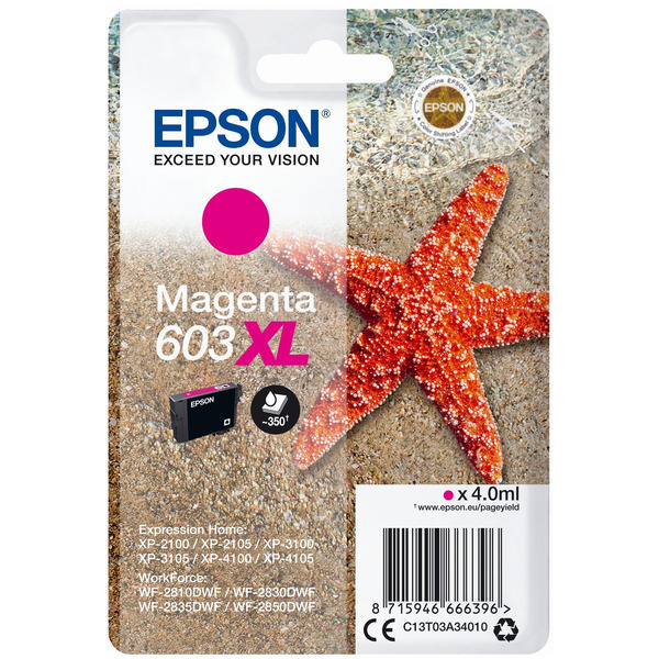 Epson C 13 T 03A34010 603XL Tinte Magenta