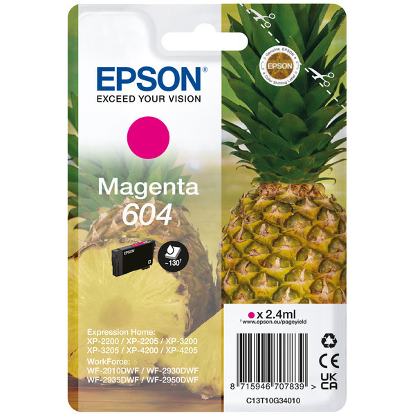 Epson C 13 T 10G34010 604 Tinte Magenta
