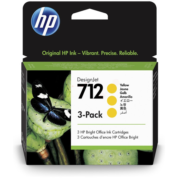 HP 3ED79A 712 Tinte Yellow VE 3