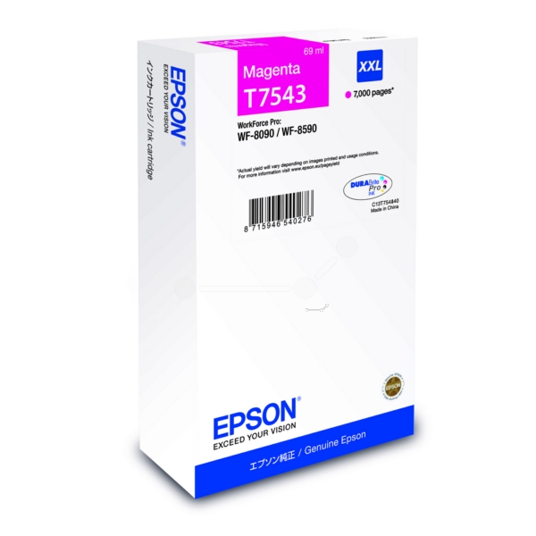 Epson C 13 T 75434N T7543 Tinte Magenta