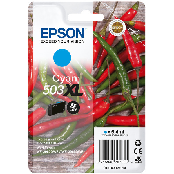 Epson C 13 T 09R24010 503XL Tinte Cyan