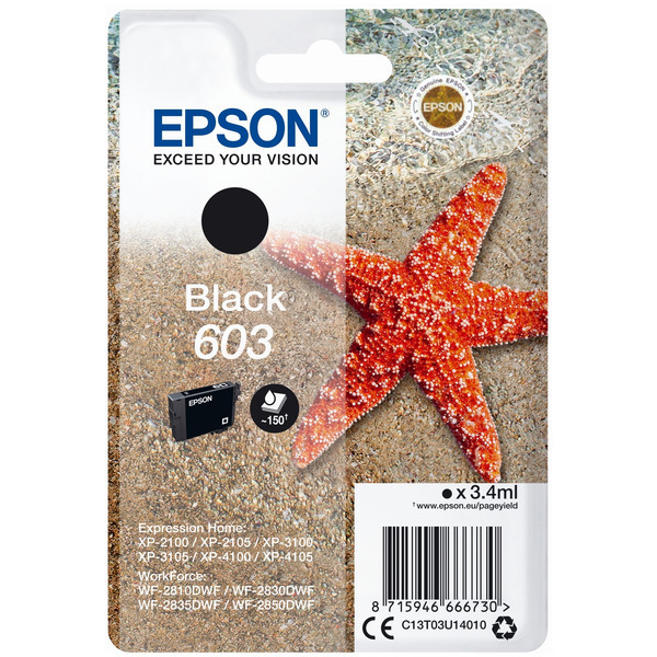 Epson C 13 T 03U14010 603 Tinte Black