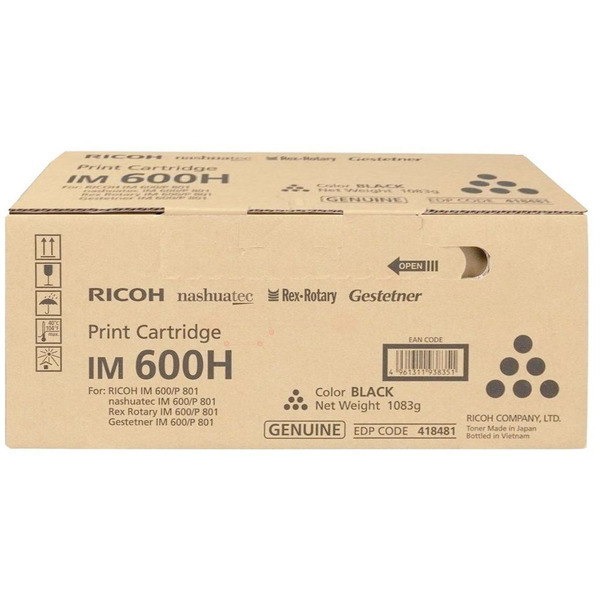 Ricoh 418481 IM 600H Toner Black