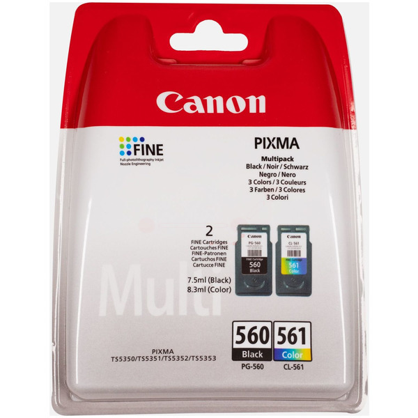 Canon 3713 C 006 PG-560+CL-561 Tinte Black + Color VE 2