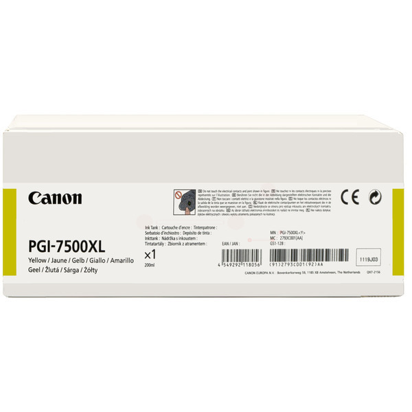 Canon 2793 C 001 PGI-7500 Y Tinte Yellow