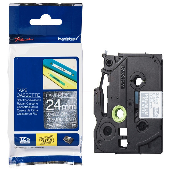 Brother TZE-PR 955 P-Touch Farbband Black + Silver