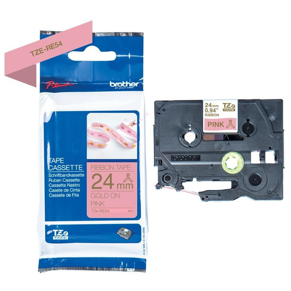 Brother TZE-RE 54 P-Touch Farbband Gold + Pink