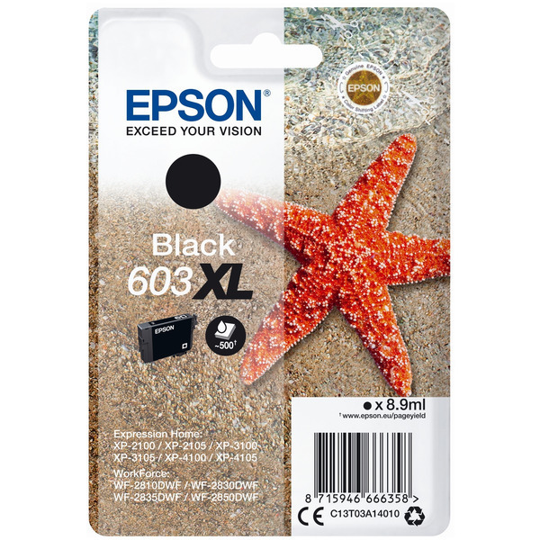 Epson C 13 T 03A14010 603XL Tinte Black