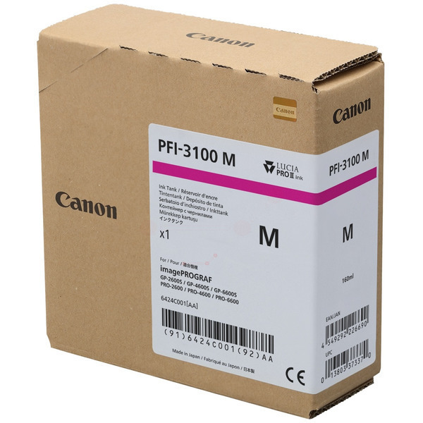 Canon 6424 C 001 PFI-3100 M Tinte Magenta