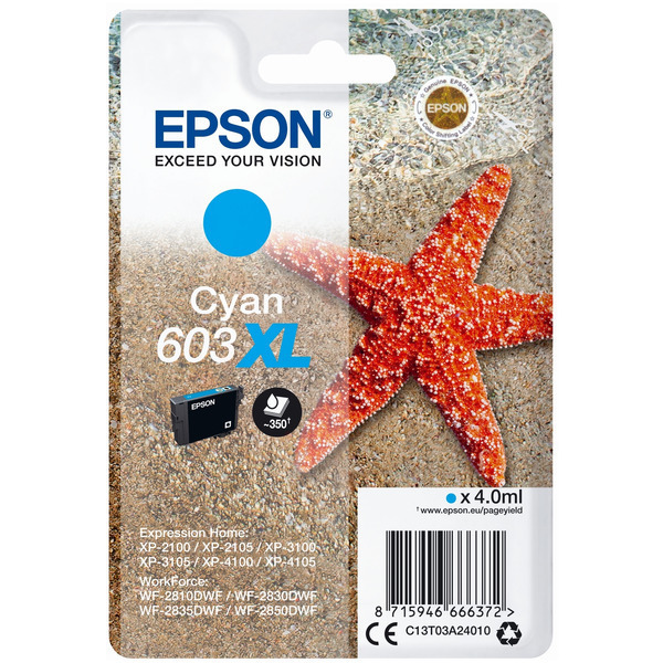Epson C 13 T 03A24010 603XL Tinte Cyan