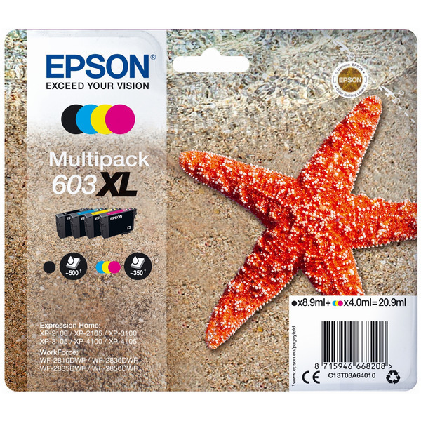 Epson C 13 T 03A64010 603XL Tinte CMYK VE 4